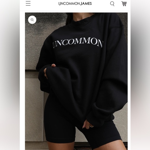 Uncommon James Tops - Black Uncommon James Crew neck sweatshirt